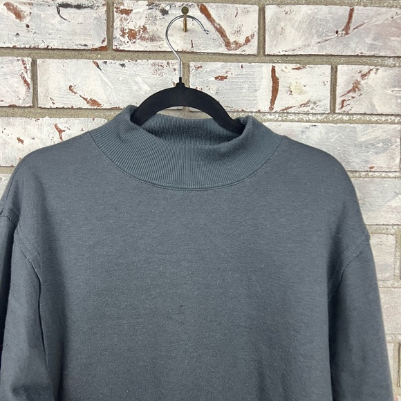 Dark Grey Mock Neck Sweater - Picture 5 of 6